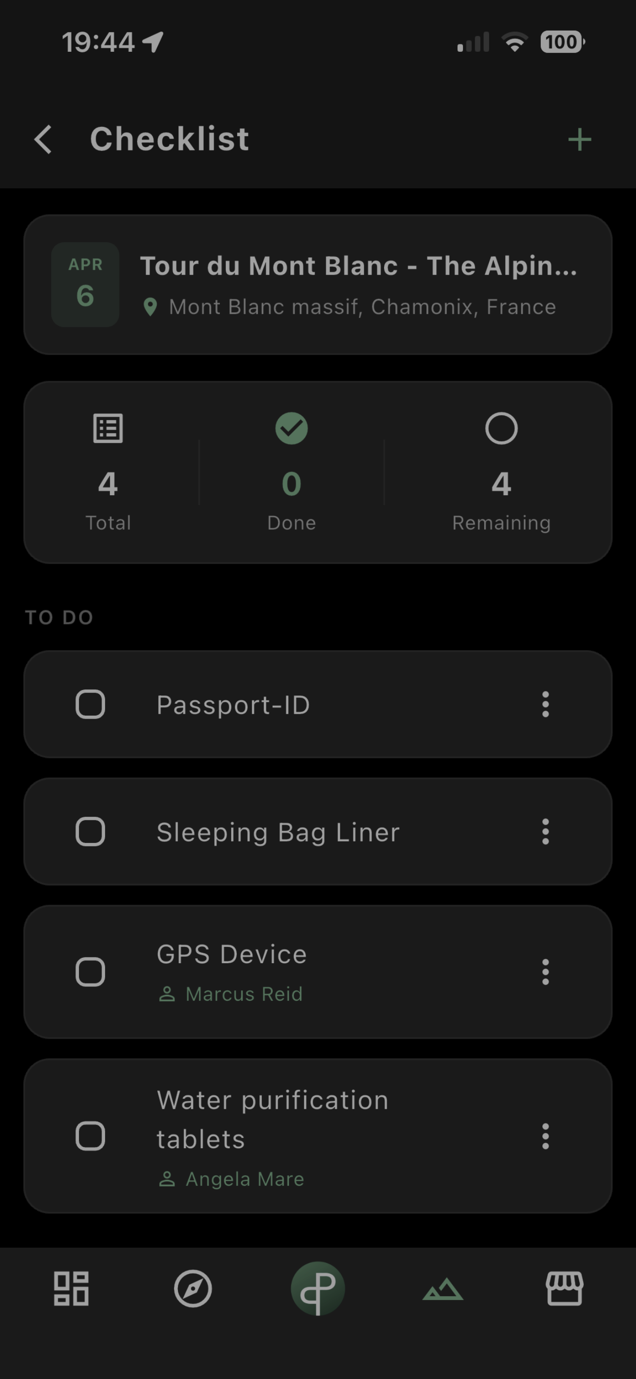 Trip Checklist
